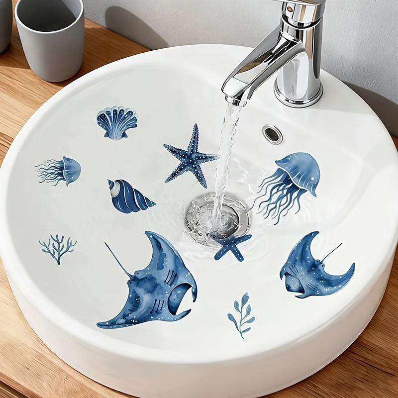 Home Bathroom Pictures - Adesivo de Vidro com Tema de