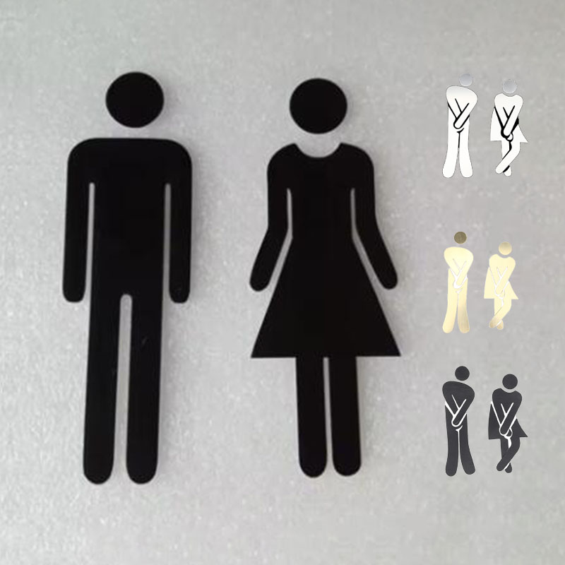 Home Bathroom Pictures - 3d diy mulher homem sinal de