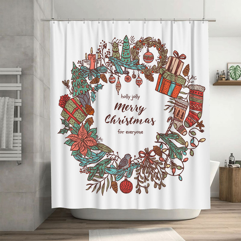 Home Bathroom Upgrades - Tu feliz natal cortina de chuveiro