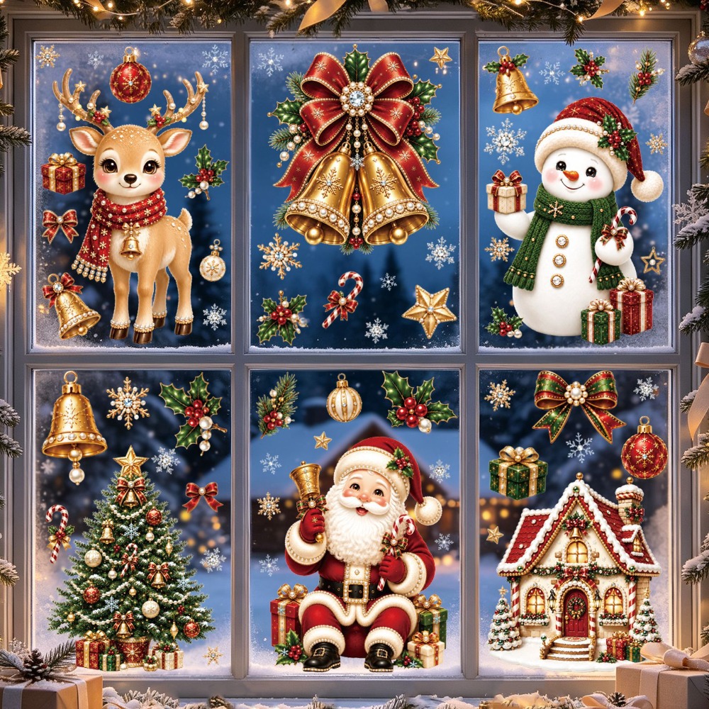 Home Bathroom Tiles - Adesivos de Natal 2027 para Janelas,