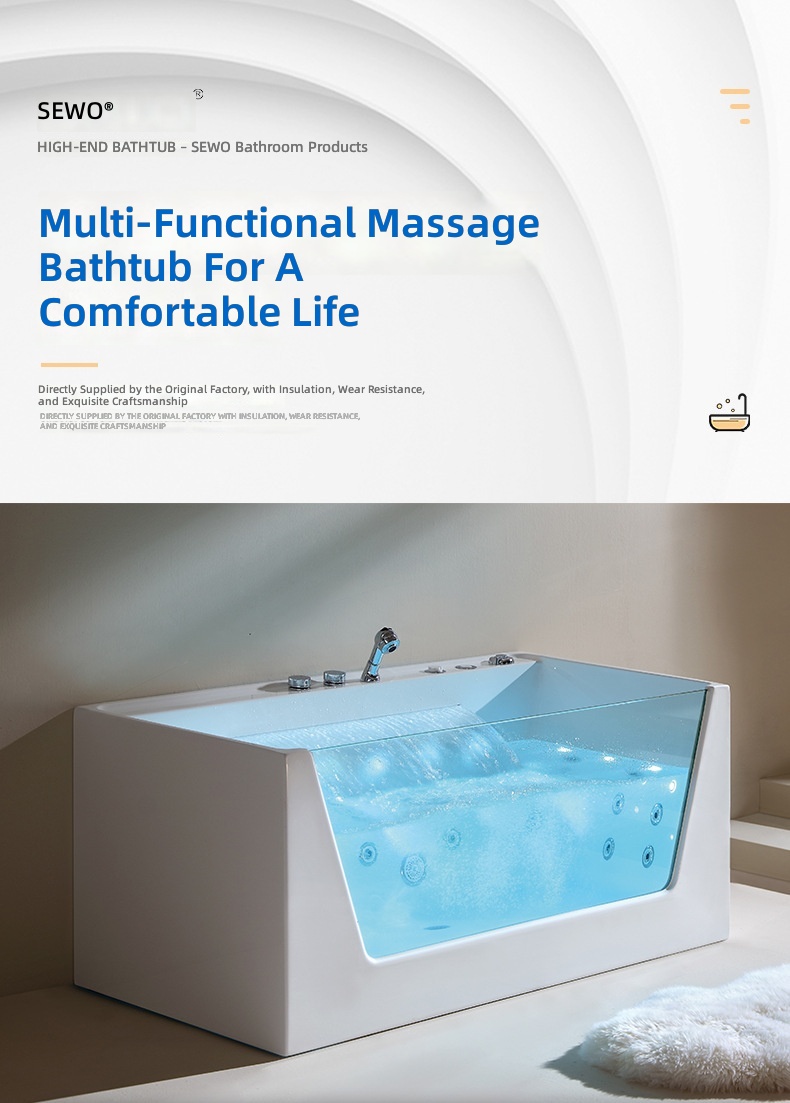 Banheira de Massagem em Acríli - Home Bathroom Jacuzzi Tub avaliação e preço