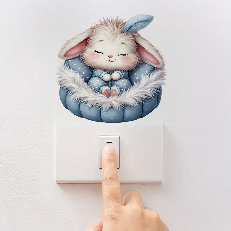 Adesivo de coelho sonolento fo - Home Bathroom Tiles avaliação e preço