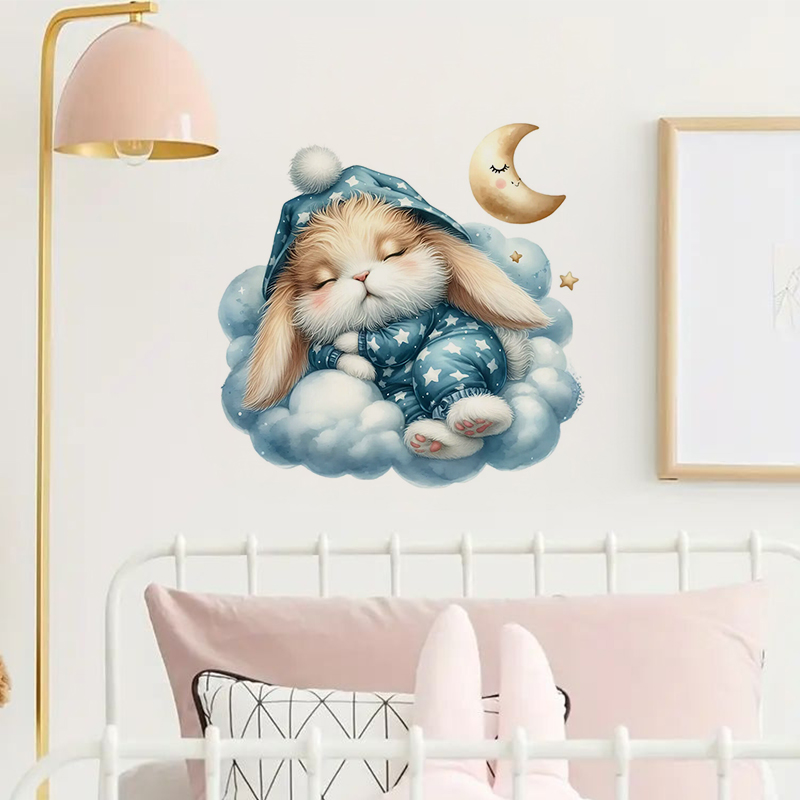 Adesivo de coelho sonolento fo - Home Bathroom Tiles avaliação e preço