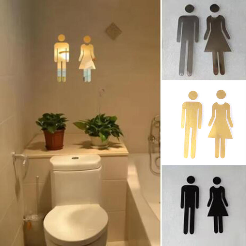 3d diy mulher homem sinal de p - Home Bathroom Pictures avaliação e preço