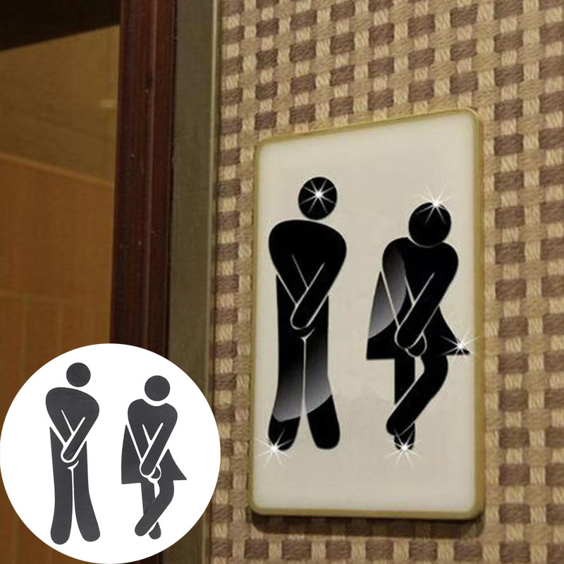 3d diy mulher homem sinal de p - Home Bathroom Pictures avaliação e preço
