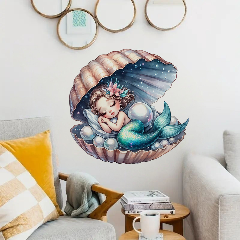 Adesivo de sereia bonito, deca - Home Bathroom Tiles avaliação e preço