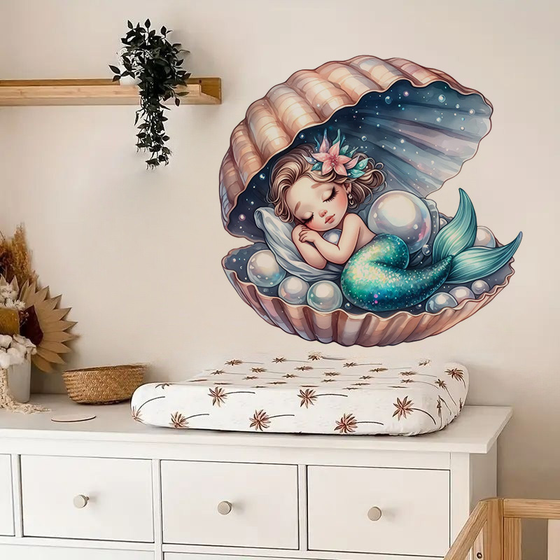 Adesivo de sereia bonito, deca - Home Bathroom Tiles avaliação e preço