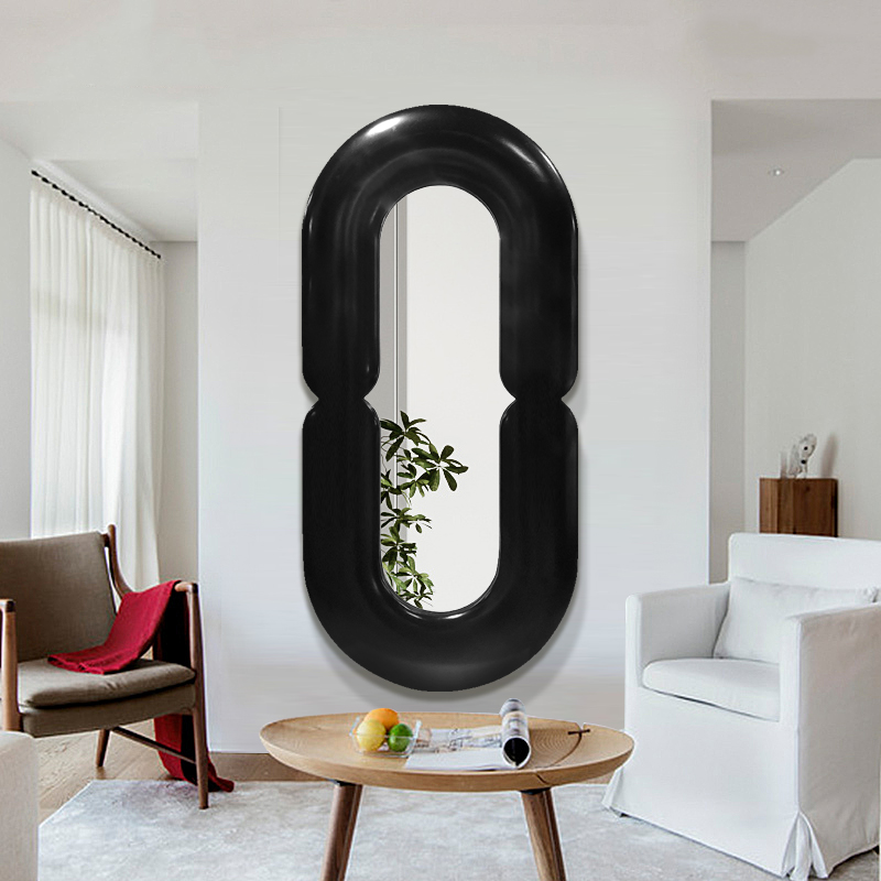 Espelho de Parede Oval Preto c - Home Goods Bathroom Mirrors avaliação e preço